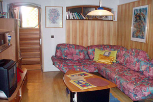 Ubytování v obývacím pokoji